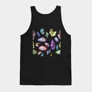 Bright rainbow seashell fashion print Tank Top